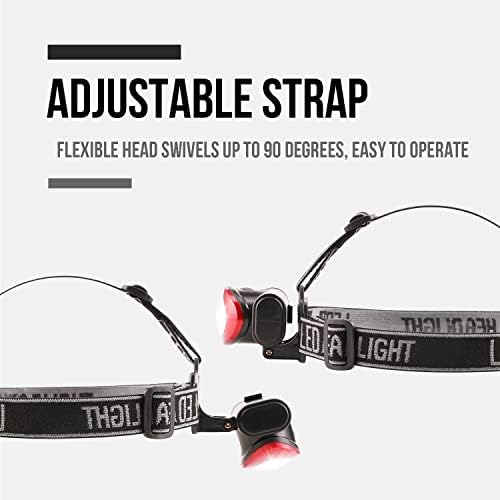 Lichamp 10-Piece Headlamp Set - 12 LED 3 Modes Adjustable Headband
