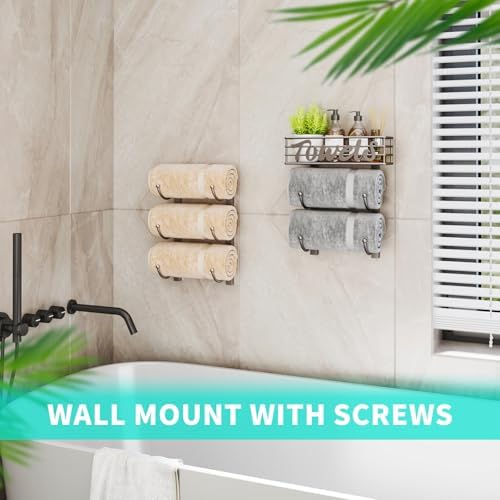 6-Tier Silver Over-the-Door Towel Organiser
