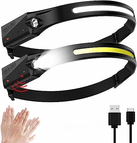 230 Degree 5Mode Hands Free Rechargeable LED Headlamp for Camping Running