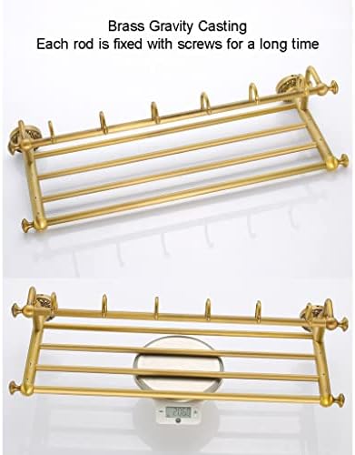Elegant European Antique Copper Bath Towel Rack