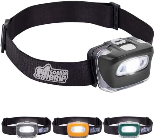 Gorilla Grip Ultra-Bright Black Headlamp