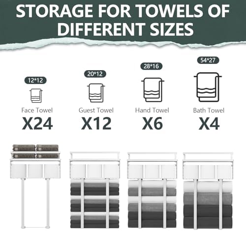 Xstydes Towel Racks for Bathroom White