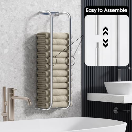 Stainless Steel Towel Rack Wall-Mounted Durable