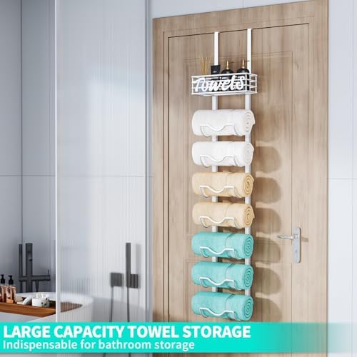 HapiRm Over Door Towel Rack - 8 Tier