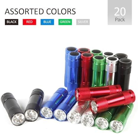 JS20-LED Aluminum Flashlight Set with Lanyard Batteries Included