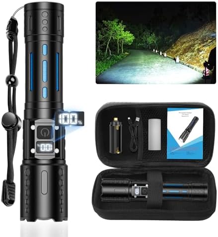 NETCAN 50000 Lumens Rechargeable Flashlight