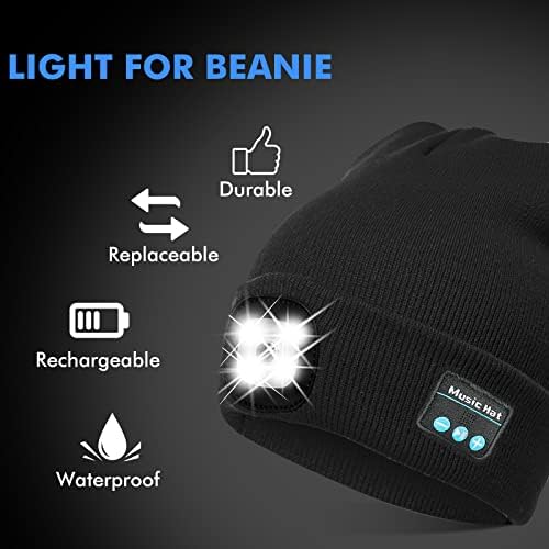 Powerful Safe Rechargeable LED Flashlight for Beanie Hats