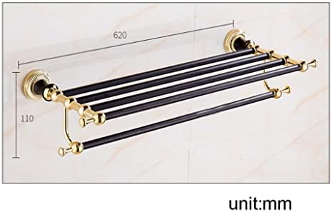 Golden bath towel holder