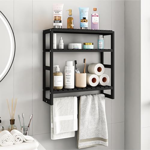 Bathroom Storage Organizer with Bamboo Shelf