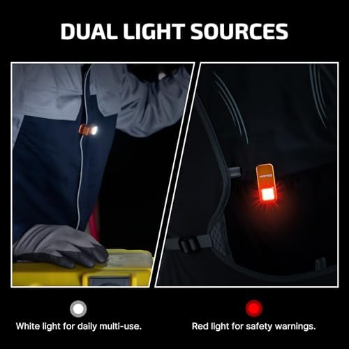 Powerful Dual Source EDC Flashlight Rechargeable Magnetic Clip