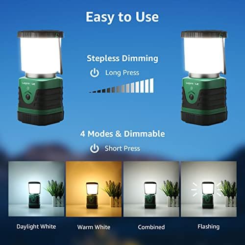 Lighting EVER Rechargeable LED Camping Lantern 1000LM 4400mAh Power Bank