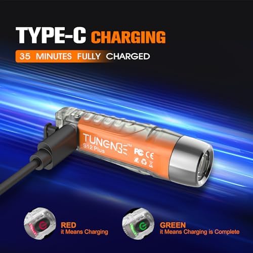 TUNENGE S12Plus Compact Rechargeable Multifunctional Outdoor Flashlight