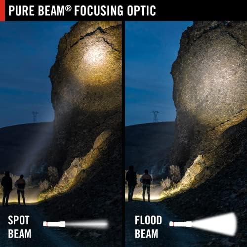 1000 LUMEN DUAL POWER FLASHLIGHT WITH PURE BEAM SLIDE FOCUS