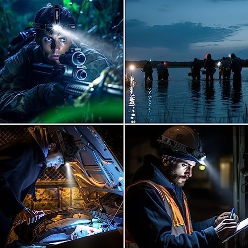 Lepro 1000 Lumen Headlamp - 500FT Flashlight for Camping Hiking