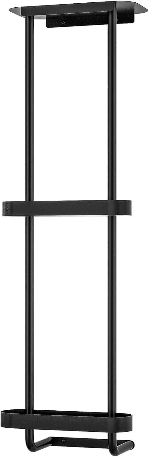 Space-Saving bath towel shower organizer Black