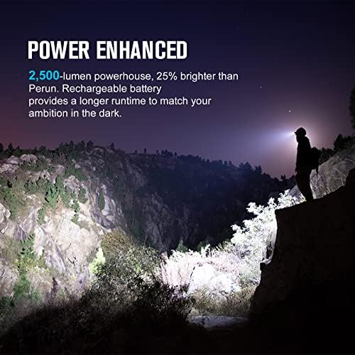 OLIGHT Perun 2 2500 Lumens Rechargeable Headlamp Black