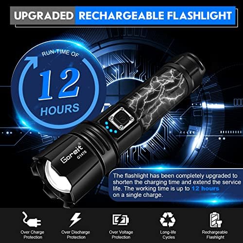 Goreit High-Luminosity Rechargeable Flashlight