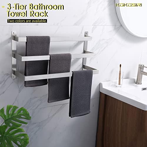 KOKOSIRI 3-Tier Bath Towel Bars stainless steel