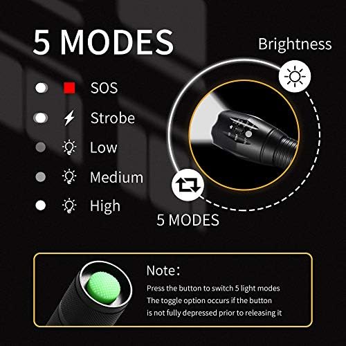 Tactical Flashlights for Hiking Camping Emergency Use