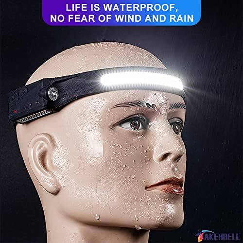 Upgrade Rechargeable LED Headlamp with Motion Sensor