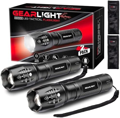 GearLight LED Flashlight - Durable camping flashlight with zoom feature