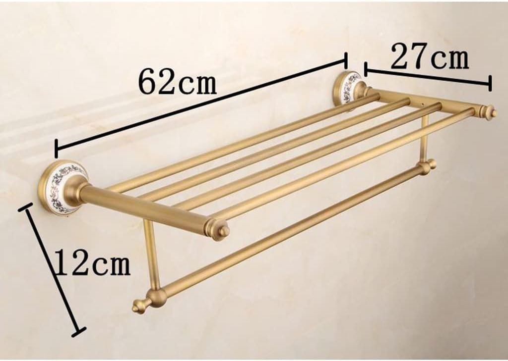LCZHUJ Antique Brass Towel Rack for Bathroom