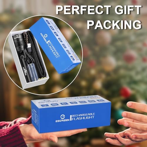 ESGREEN Rechargeable Flashlight with 5000ft Beam