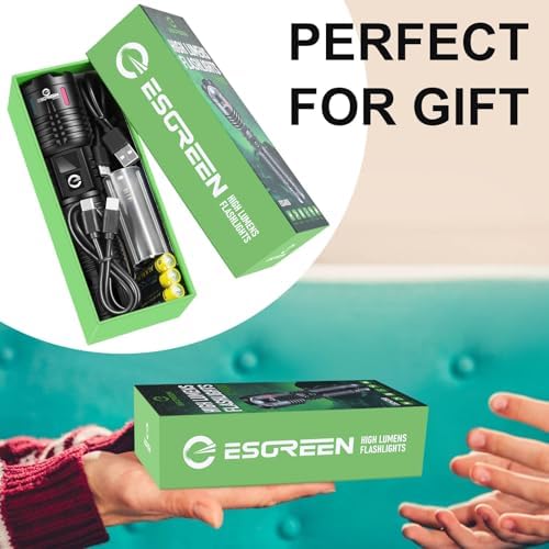 Esgreen Rechargeable LED Flashlight with Double Modes