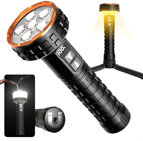 Elesall Discover 5000 Lumen Rechargeable LED Flashlight with Dual Modes