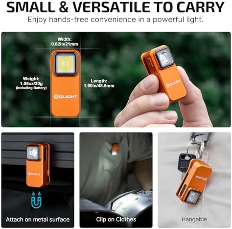 Powerful Dual Source EDC Flashlight Rechargeable Magnetic Clip