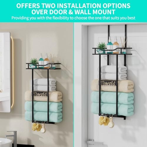 HapiRm Over the Door Towel Rack