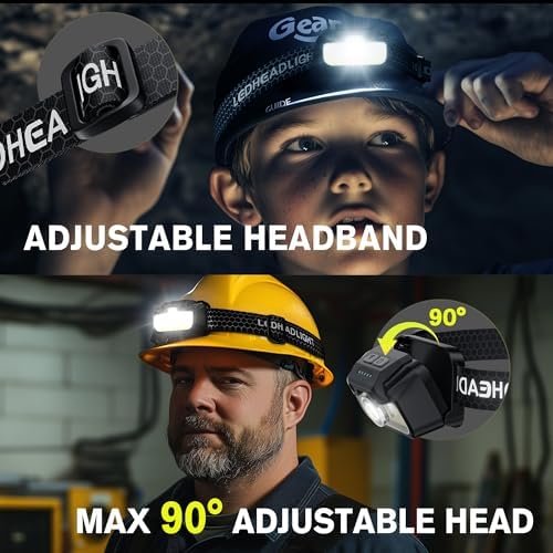 Favorlite Rechargeable Headlamp for Hiking Camping