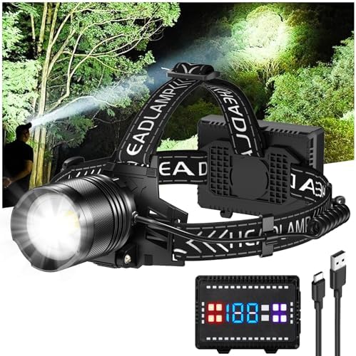 Cinlinso Headlamp 990000 Lumens Rechargeable