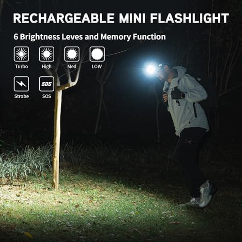 The Ultimate Rechargeable Flashlight for EDC 1800 Lumens 6 Modes