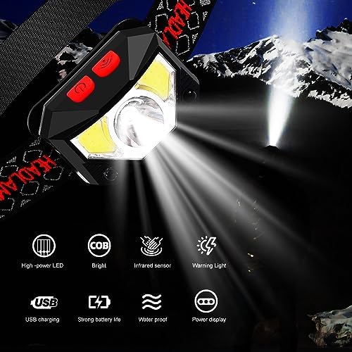Headlamp Rechargeable 2 Pack