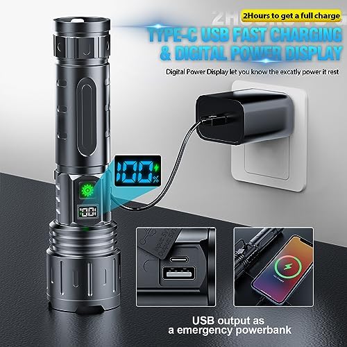 Hoxida 20000 High Lumen Rechargeable LED Flashlight