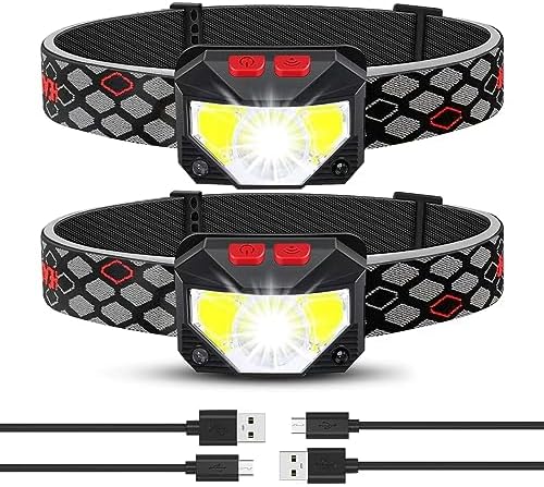 Headlamp Rechargeable 2 Pack