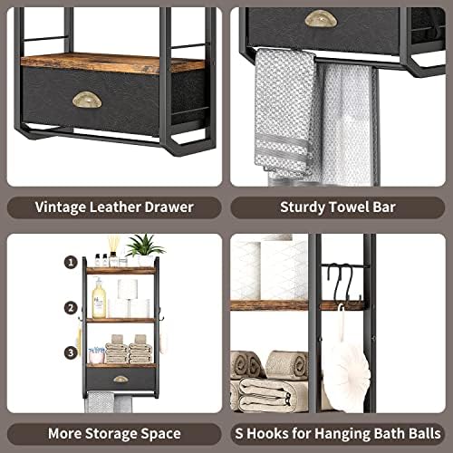 Wall-Mounted Bathroom Towel Organizer 3 Tier