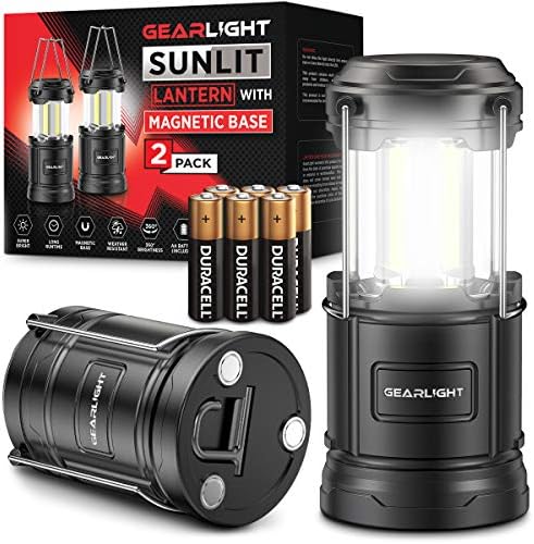 GearLight 2-in-1 Camping Lantern Portable LED with Magnetic Base