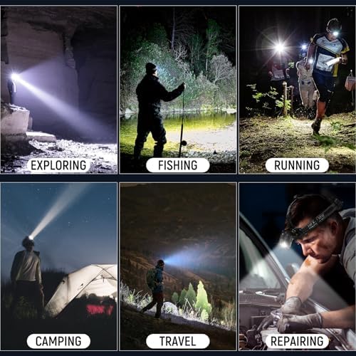 Vinderfine Headlamp Bright Rechargeable and Durable