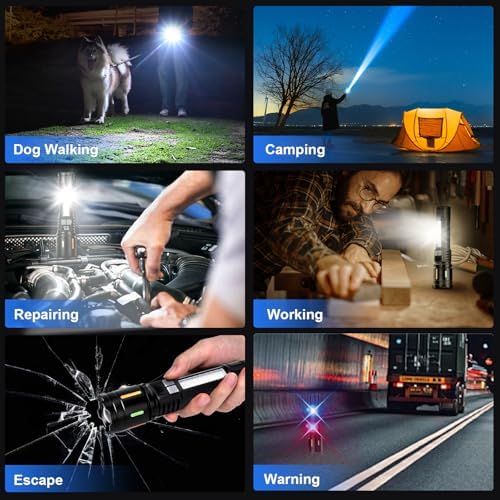 Peascat 2-Piece Rechargeable Handheld Flashlight