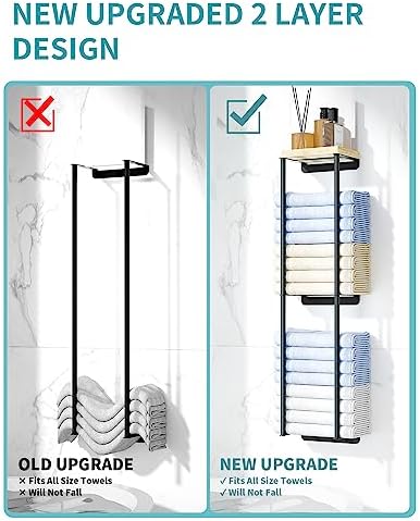 Stylish 2-Tier Metal Towel Rack