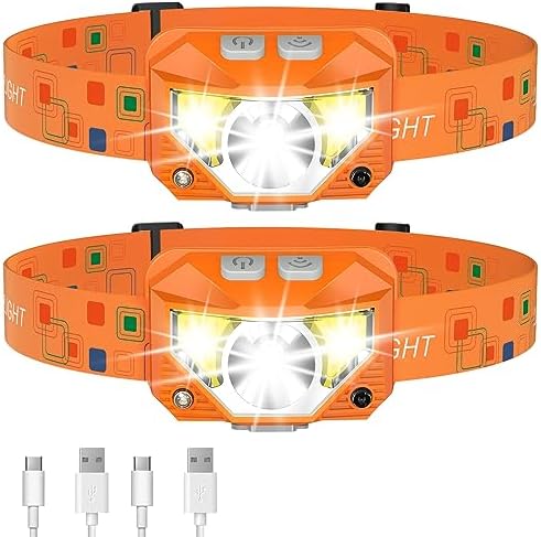 Split Set Rechargeable Headlamp with 1200 Lumen Flashlight