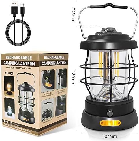 UniqueFire Retro Camping Lantern Rechargeable LED Camping Lantern for Emergency Outdoors