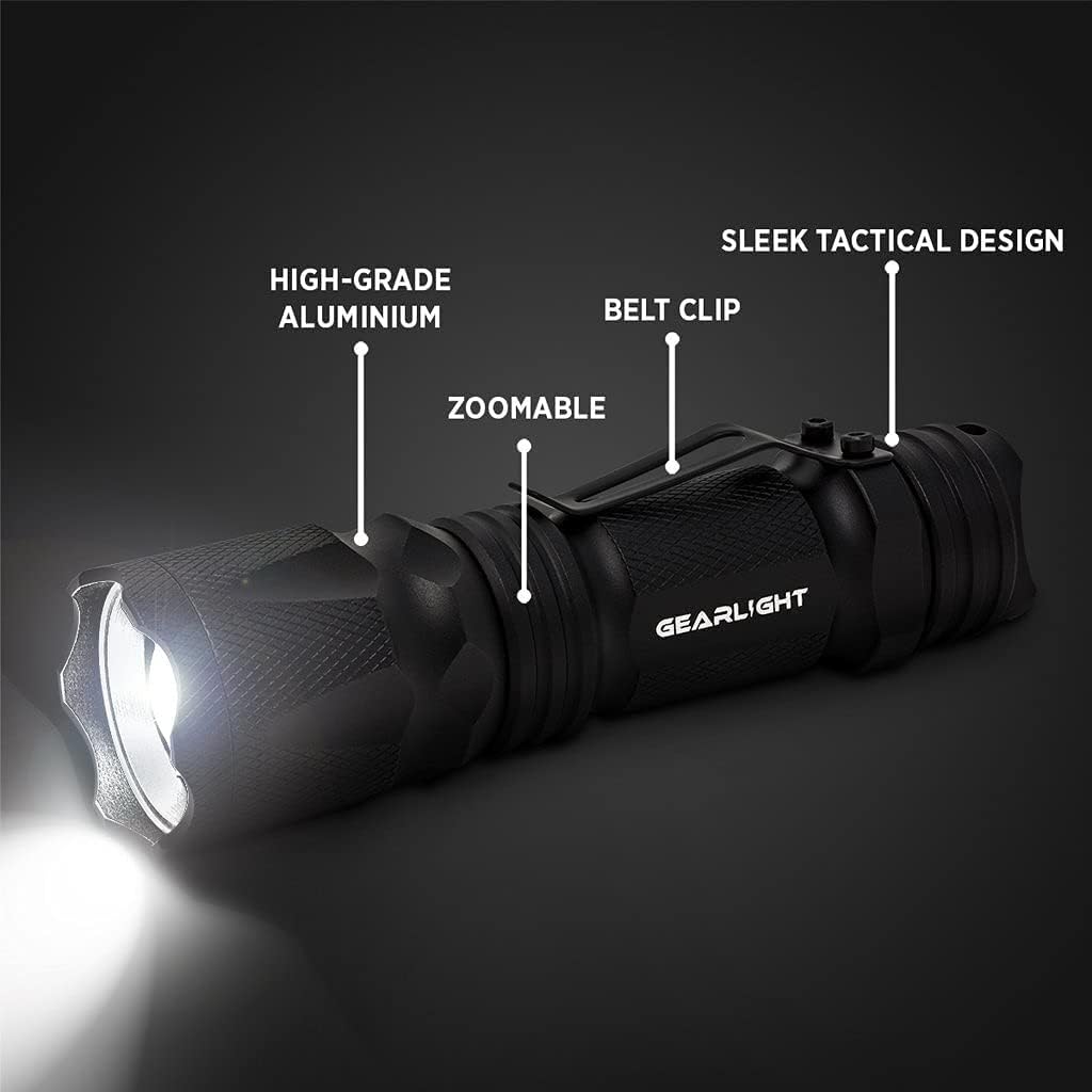 GearLight M3 Two-Battery LED Flashlight Compact tactical