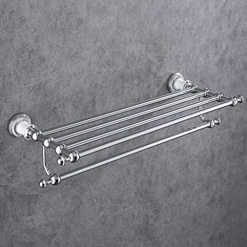 Double towel rack European silver multifunctional bathroom accessory
