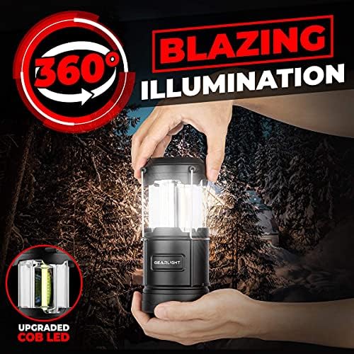 GearLight 2-in-1 Camping Lantern Portable LED with Magnetic Base