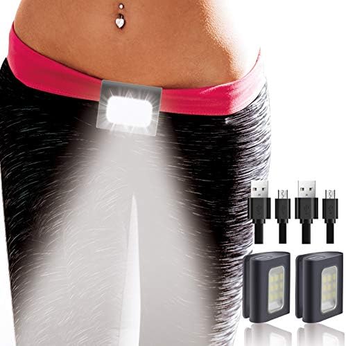 HOKOILN 2-Pack LED Running Lights for Runners - Rechargeable Bright Durable