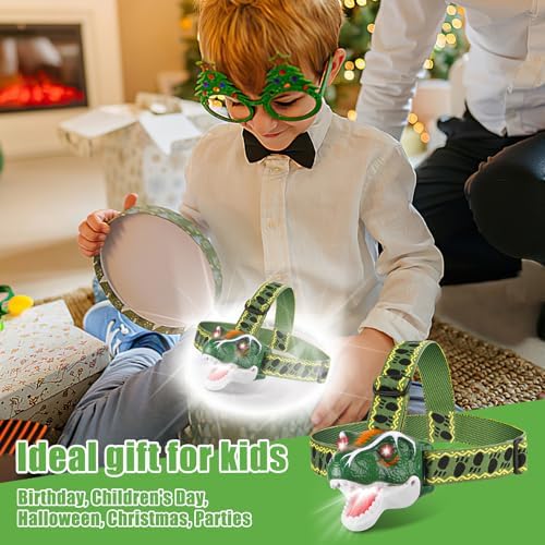 T-Rex Dinosaur LED Headlamp - Fun Outdoor Gear for Kids