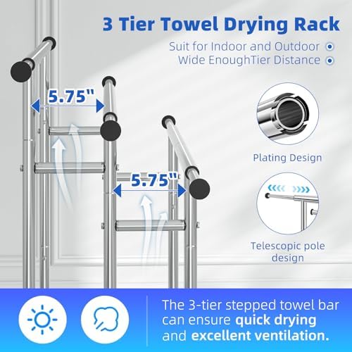 Expandable Towel Rack with Premium stainless steel